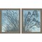 Tall Grasses on Blue by Elizabeth Medley, 2 Piece Rustic Gray Framed Art Set